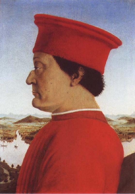 Piero della Francesca Portrait of Duke Frederico da Montefello and Battista Sfozza Sweden oil painting art